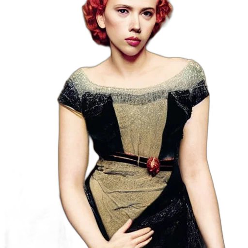 dress, photorealistic, concept art, comic book art, cartoon, red, scarlett, johansson transparent PNG cut-out
