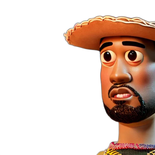 hat, face, mask, robot, 3d render, photorealistic, concept art, cartoon transparent PNG cut-out