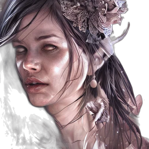 face, mask, fantasy art, photorealistic transparent PNG cut-out