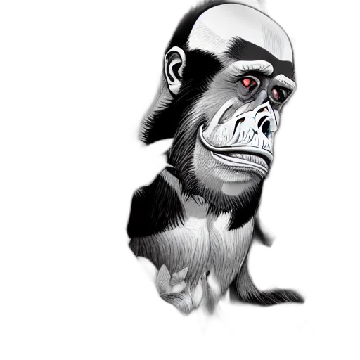 animal, creature, face, mask, photorealistic, concept art, cartoon, 3d render transparent PNG cut-out