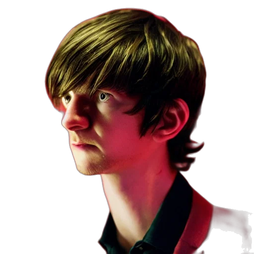 face, hair, robot, photorealistic transparent PNG cut-out