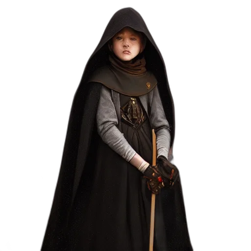 staff, sword, jacket, concept art, 3d render, fantasy art, photorealistic, dark transparent PNG cut-out