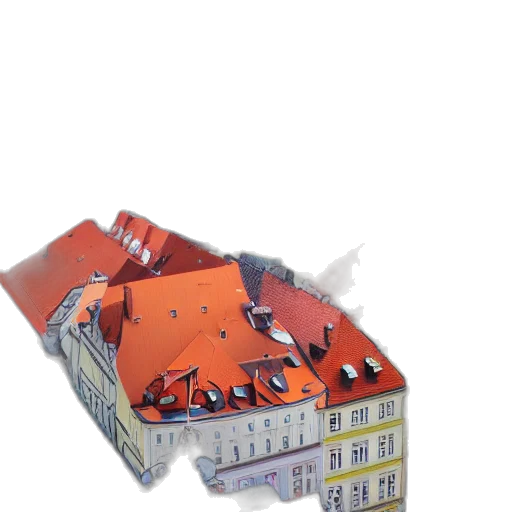 building, umbrella, shoes, robot, 3d render, concept art, photorealistic, city street transparent PNG cut-out