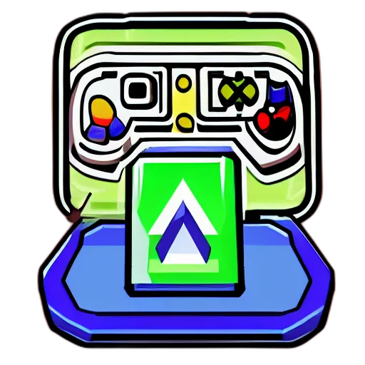 robot, pixel art, concept art, 3d render, fantasy art, colorful, green, neon transparent PNG cut-out