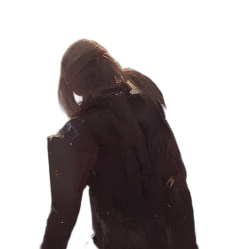 jacket, staff, dress, hair, concept art, photorealistic, 3d render, comic book art transparent PNG cut-out