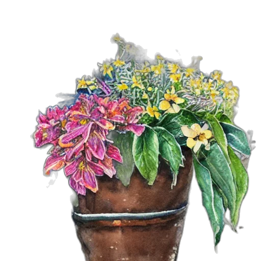 crown, flower, staff, photorealistic transparent PNG cut-out