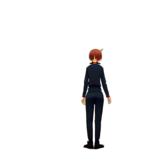jacket, staff, dress, robot, concept art, 3d render, pixel art, anime transparent PNG cut-out