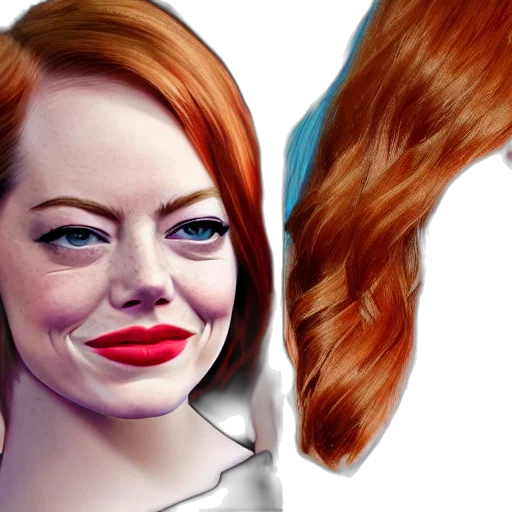 hair, photorealistic, concept art, cartoon transparent PNG cut-out