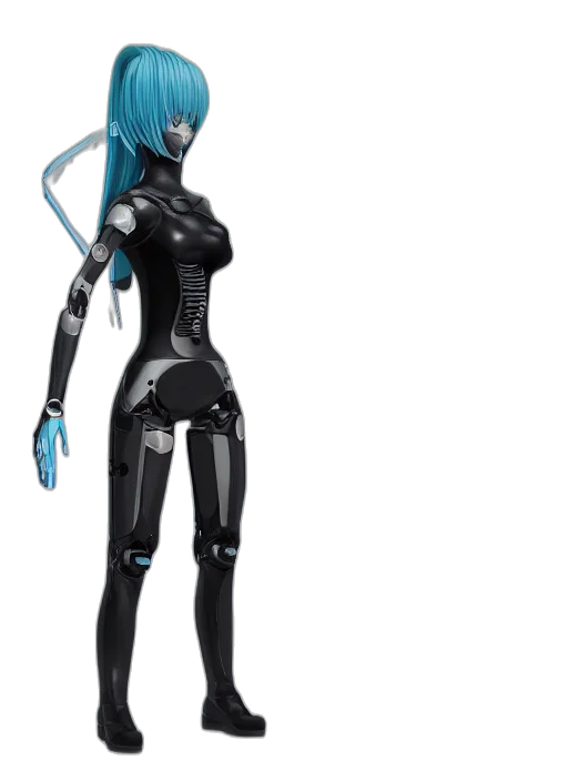 robot, concept art, 3d render, cyberpunk transparent PNG cut-out