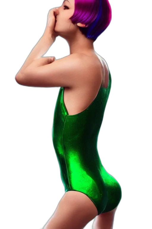 dress, bottle, 3d render, concept art, cyberpunk, vaporwave, underwater, green transparent PNG cut-out