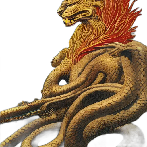 dragon, creature, staff, animal transparent PNG cut-out
