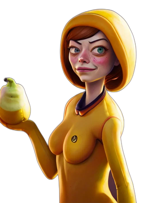 staff, dress, concept art, 3d render, comic book art, cartoon, anthropomorphic, portrait transparent PNG cut-out