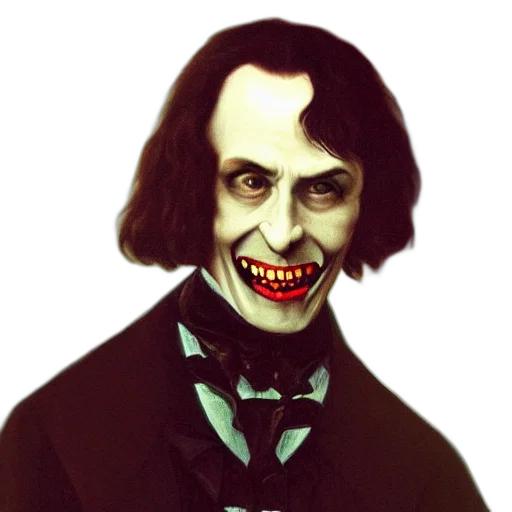 face, mask, creature, photorealistic, cartoon, concept art, comic book art, dracula transparent PNG cut-out