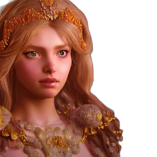 crown, face, 3d render, fantasy art transparent PNG cut-out