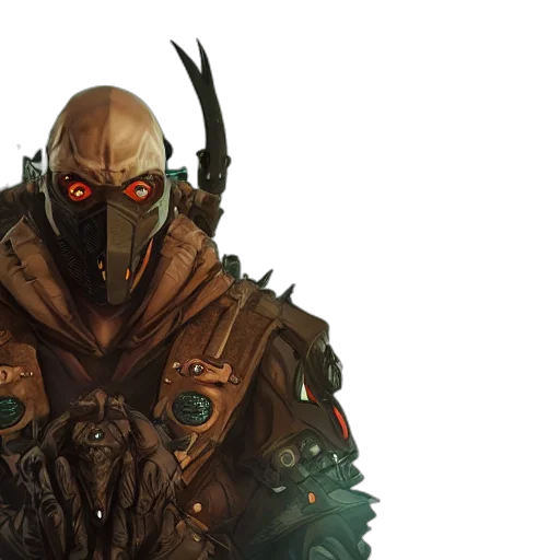 mask, concept art, fantasy art, comic book art transparent PNG cut-out
