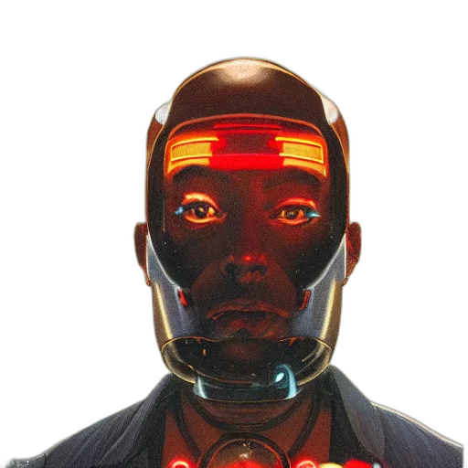 robot, mask, face, staff transparent PNG cut-out