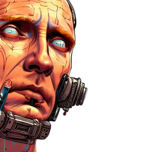 comic book art, cyberpunk, concept art, study transparent PNG cut-out