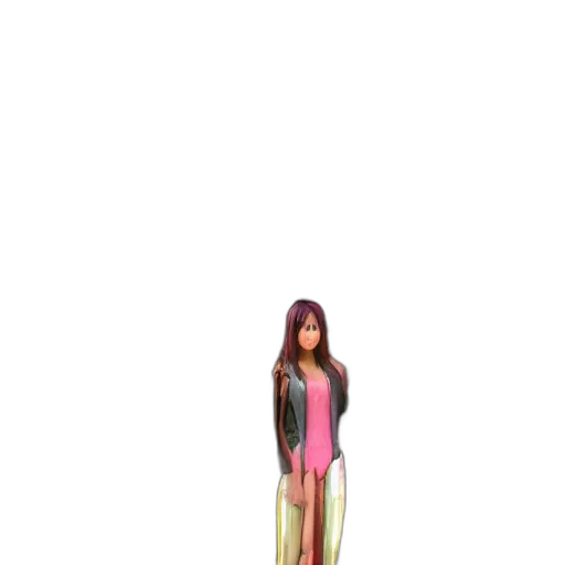 dress, staff, creature, hair transparent PNG cut-out