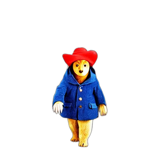 jacket, hat, animal, staff transparent PNG cut-out