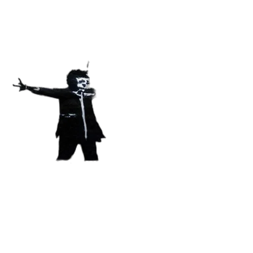 jacket, robot, staff, pixel art transparent PNG cut-out