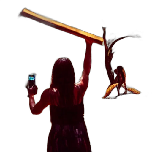 staff, weapon, sword, creature transparent PNG cut-out