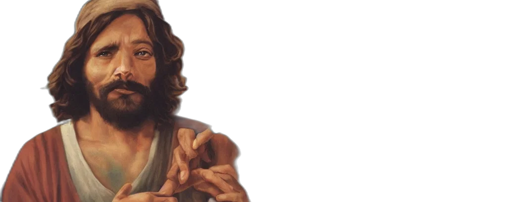 photorealistic, jesus, christ, smoking, blunt, style, cheech, chong transparent PNG cut-out