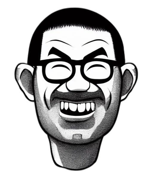 face, staff, mask, cartoon, comic book art, photorealistic, concept art, simple transparent PNG cut-out