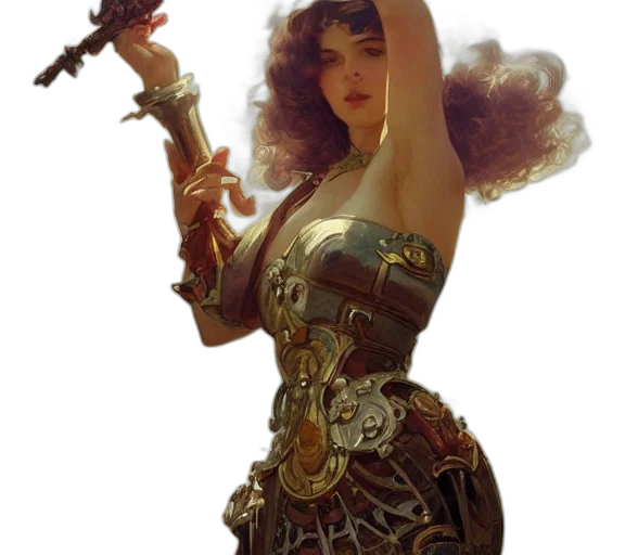 weapon, dress, sword, jewelry, fantasy art, concept art, comic book art, photorealistic transparent PNG cut-out