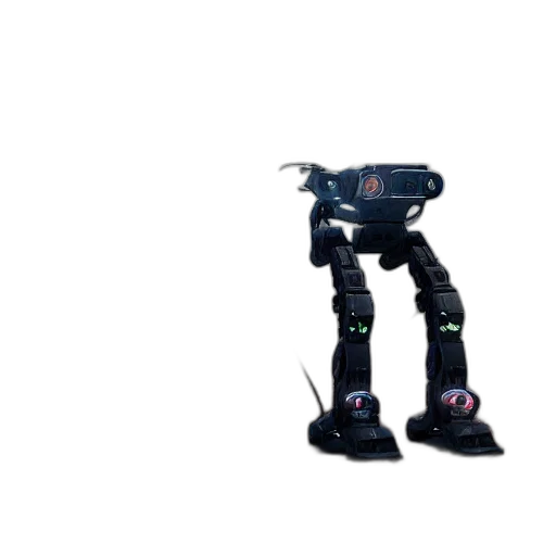 robot, weapon, creature, staff, 3d render, concept art, pixel art, cyberpunk transparent PNG cut-out