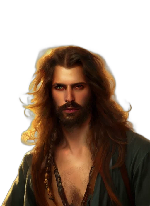 hair, fantasy art, photorealistic, oil painting transparent PNG cut-out