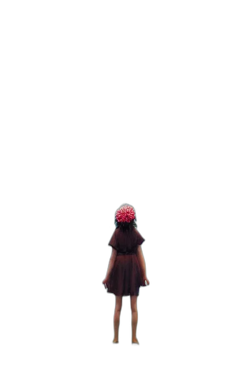 dress, hat, umbrella, creature, pixel art, 3d render, concept art, photorealistic transparent PNG cut-out