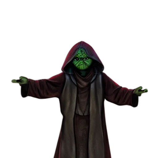 mask, staff, creature, jacket transparent PNG cut-out