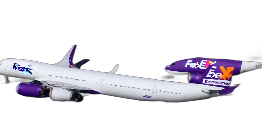fedex, memphis, airplane, group transparent PNG cut-out