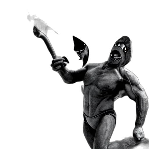 creature, staff, mask, weapon, concept art, comic book art, fantasy art, 3d render transparent PNG cut-out