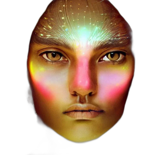 face, mask, jewelry, crown, photorealistic, 3d render, concept art, fantasy art transparent PNG cut-out