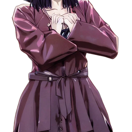 jacket, dress, staff, face, anime, concept art, pixel art, cartoon transparent PNG cut-out