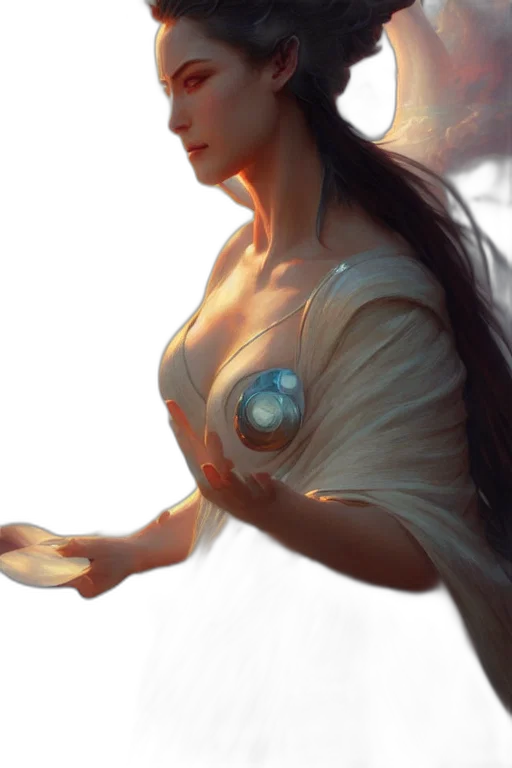 dress, jewelry, dragon, robot, fantasy art, concept art, photorealistic, oil painting transparent PNG cut-out