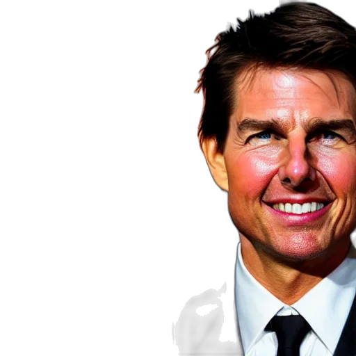 photorealistic, cartoon, tom, cruise, citron, head transparent PNG cut-out