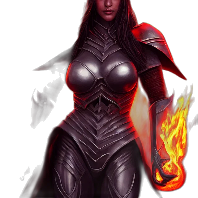 fantasy art, concept art, comic book art, pixel art, fire, red, dark, hell transparent PNG cut-out