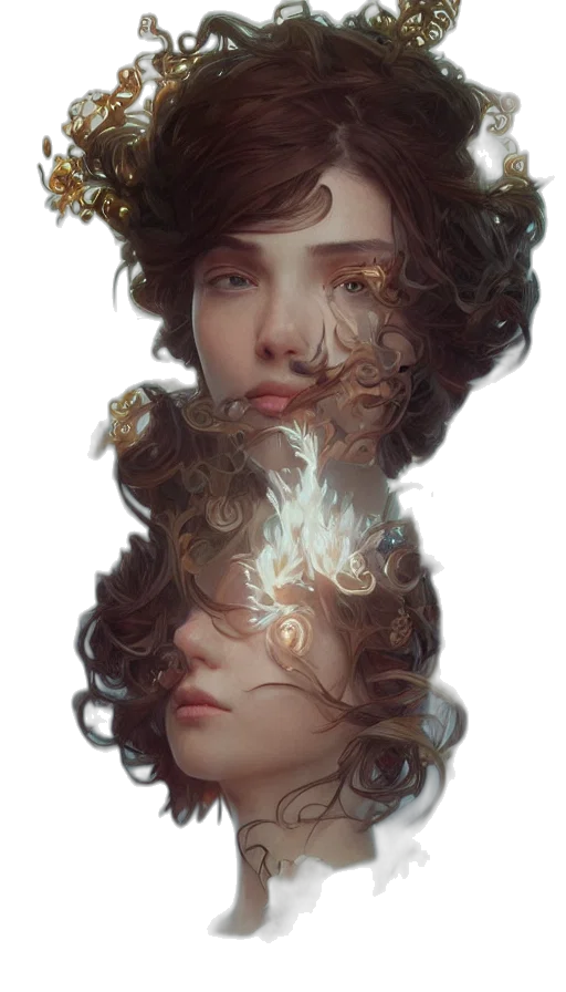 crown, face, mask, hair transparent PNG cut-out
