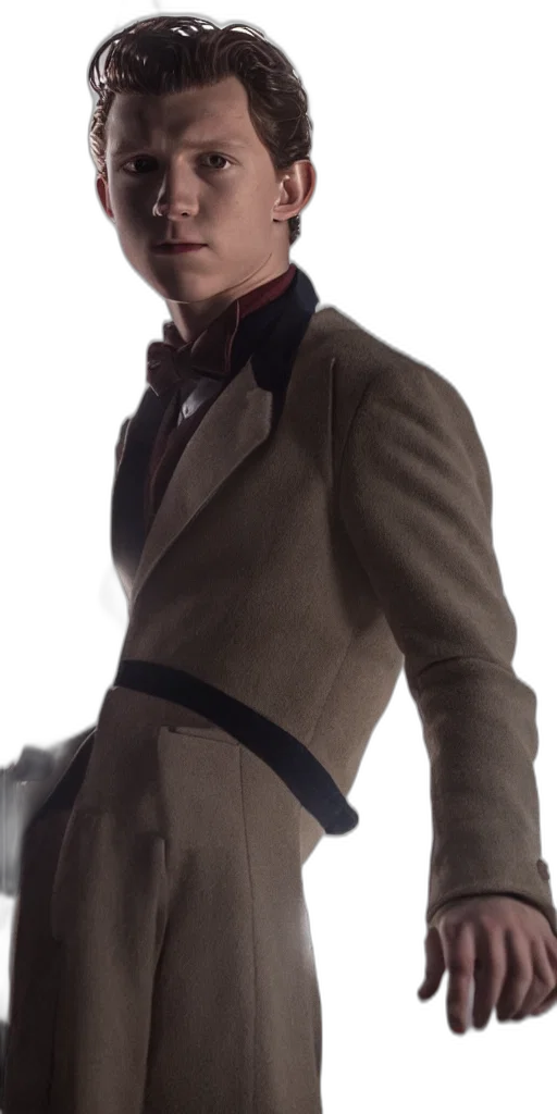 jacket, staff, hat, face, concept art, photorealistic, 3d render, earth tones transparent PNG cut-out