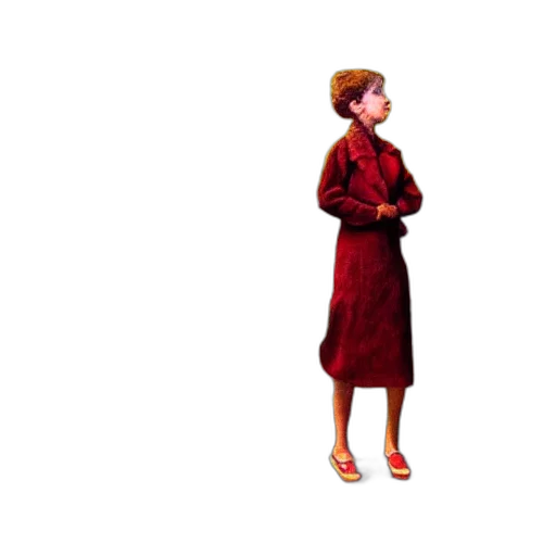 dress, staff, jacket, umbrella, 3d render, pixel art, concept art, cartoon transparent PNG cut-out