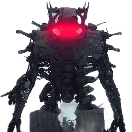 robot, creature, weapon, mask transparent PNG cut-out