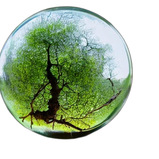tree, bottle, photorealistic, 3d render transparent PNG cut-out