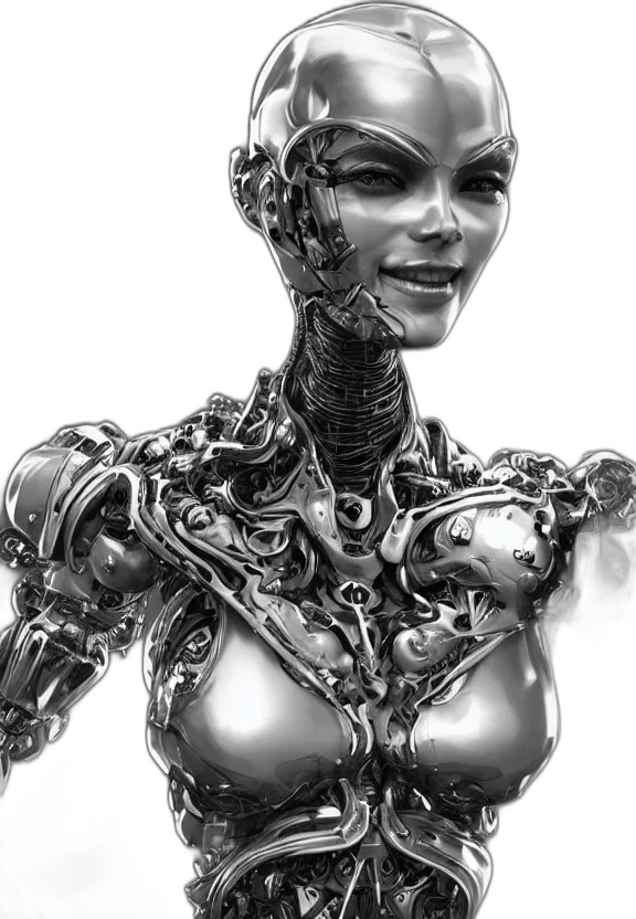 robot, face, concept art, comic book art transparent PNG cut-out