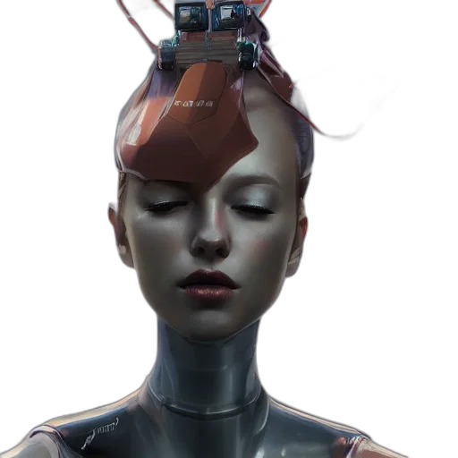 robot, crown, face, jewelry transparent PNG cut-out