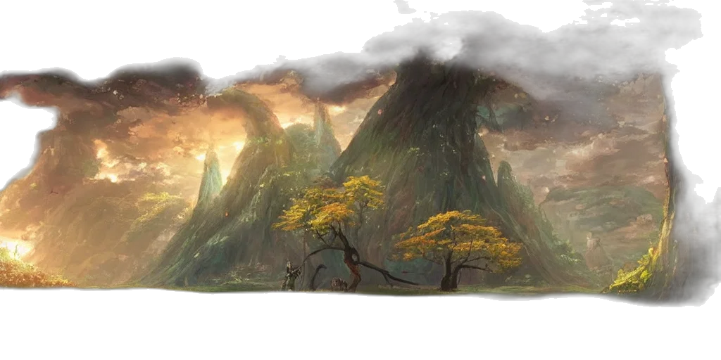 tree, dragon, sword, concept art transparent PNG cut-out