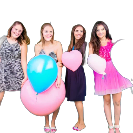 dress, 3d render, pastel, sweet, sixteen, pool, party, photography transparent PNG cut-out