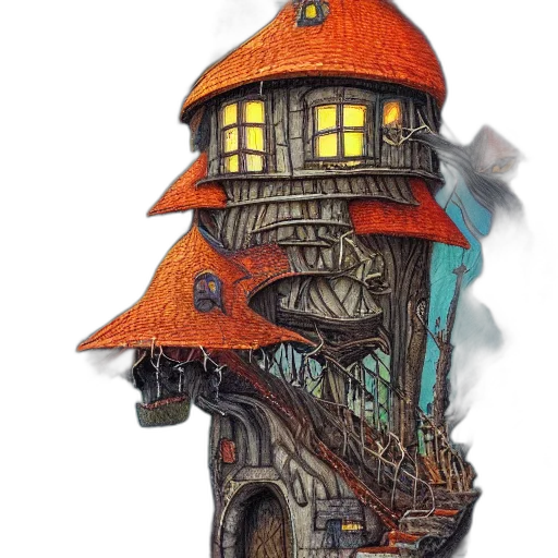 building, hat, concept art, fantasy art transparent PNG cut-out