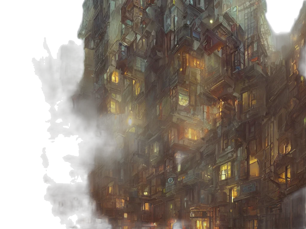 concept art, cyberpunk, fantasy art, comic book art transparent PNG cut-out